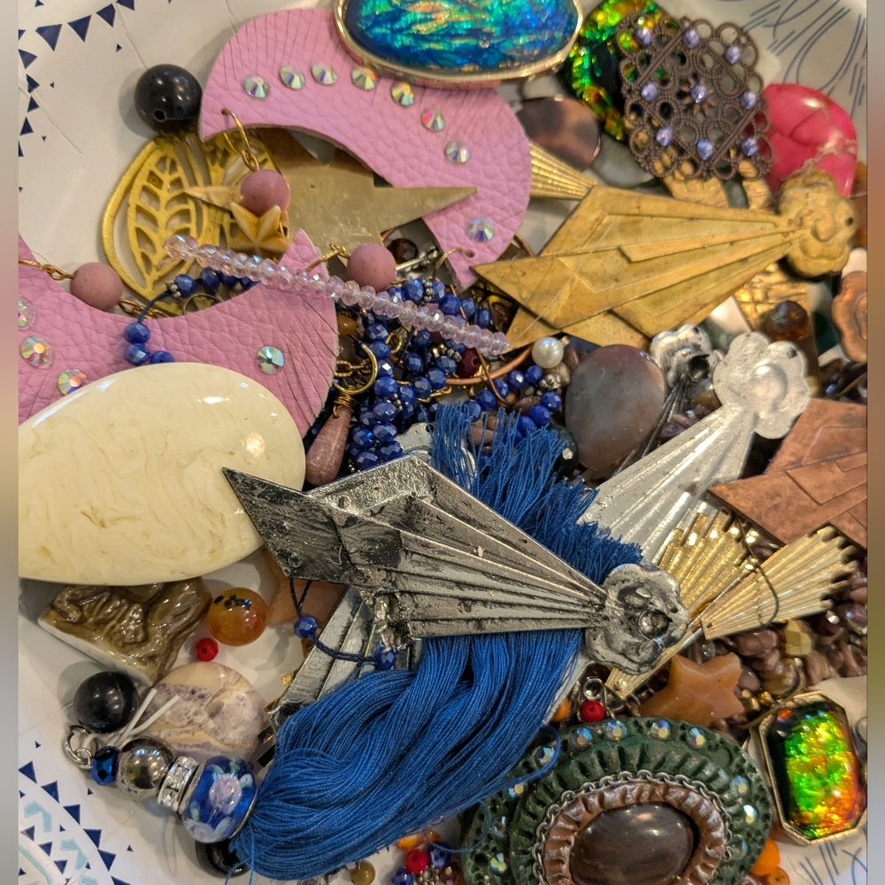 Broken Vintage Jewelry Components Findings